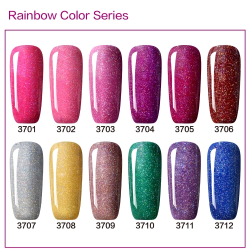 【color chart show only 】Rainbow Gel