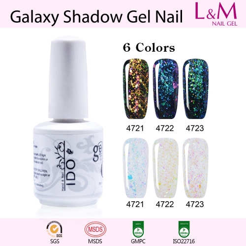 【Galaxy Shadow Series】1pc Soak-off UV Gel Nail Polish 6 Colors For Choose